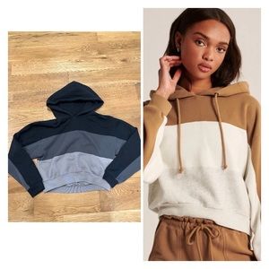 Abercrombie u0026 Fitch | Tops | Abercrombie Fitch Soft Af Collection  Colorblock Cropped Hoodie Sweatshirt | Poshmark